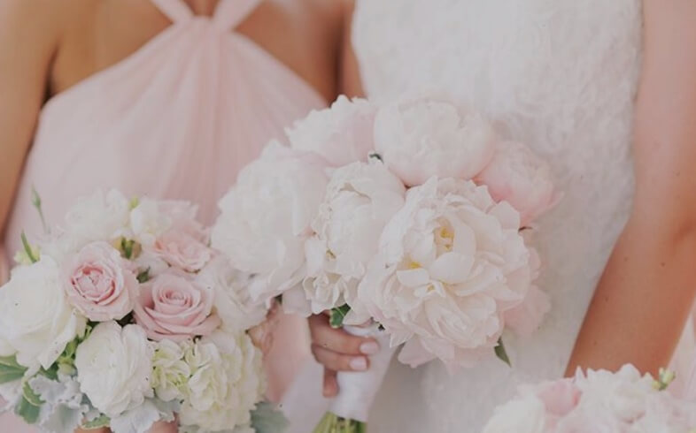 Bridal dress in detail