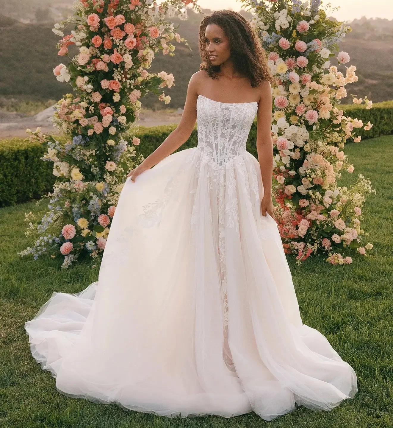 Bride in white Allure dress