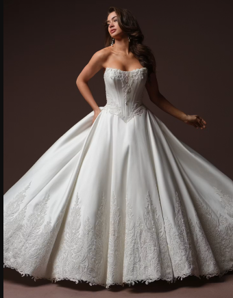 Sottero and Midgley Style #124SANDRINE F6SZ070A01 #0 default Ivory thumbnail