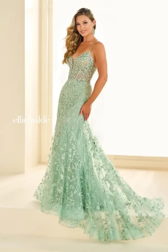 Ellie Wilde Style #EW36008 #13 Teal Emerald Light Yellow Strawberry Candy Pink Light  Blue thumbnail