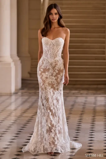 Sherri Hill Style #57685 #0 default Light Blue/Nude thumbnail