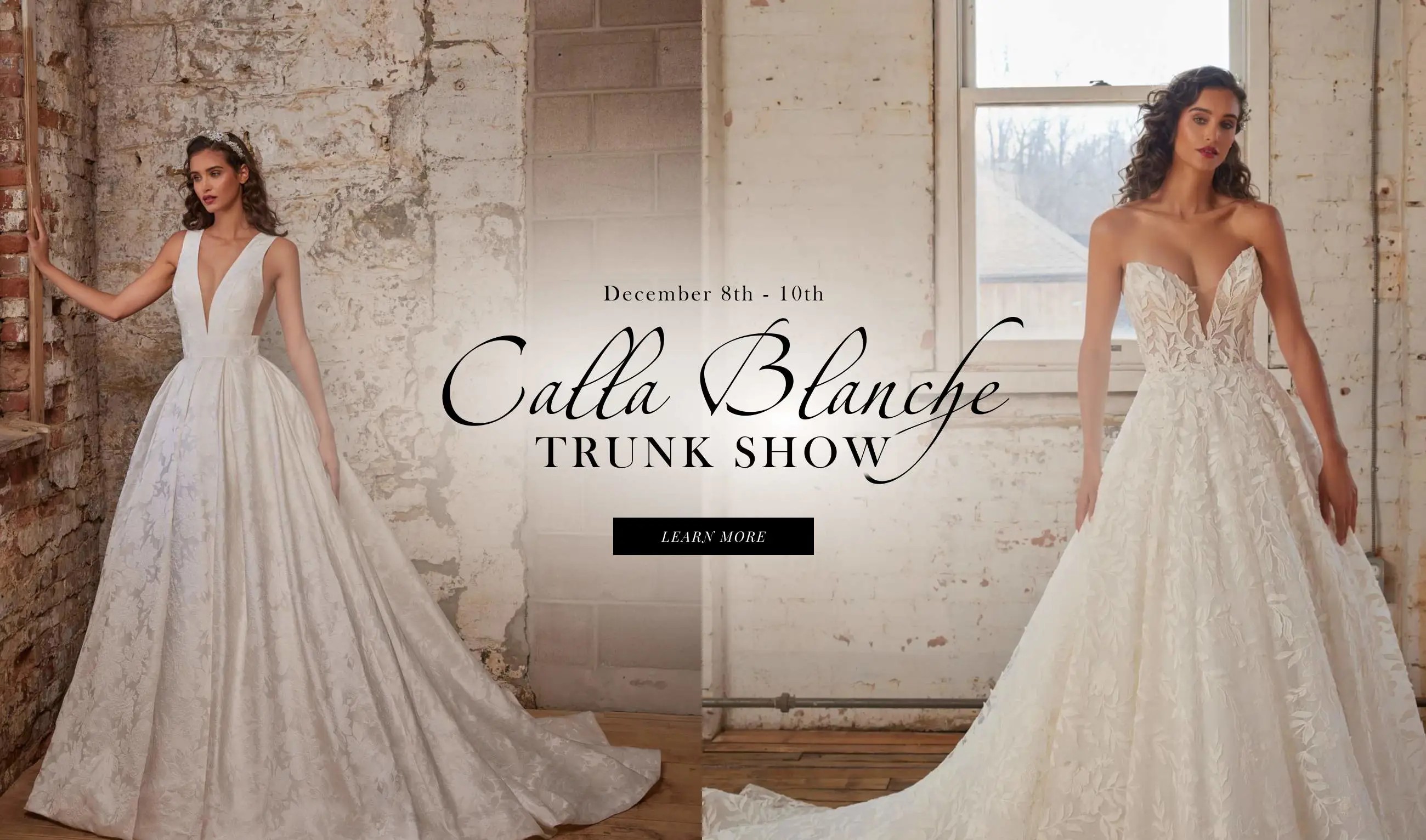 Calla Blanche Trunk Show banner desktop