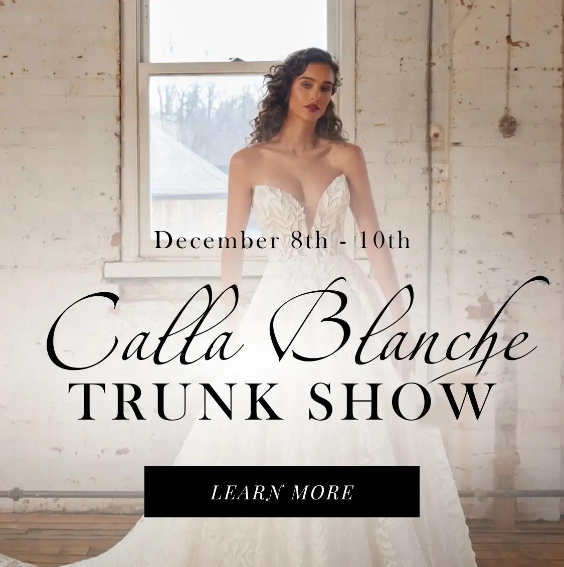 Calla Blanche Trunk Show banner mobile