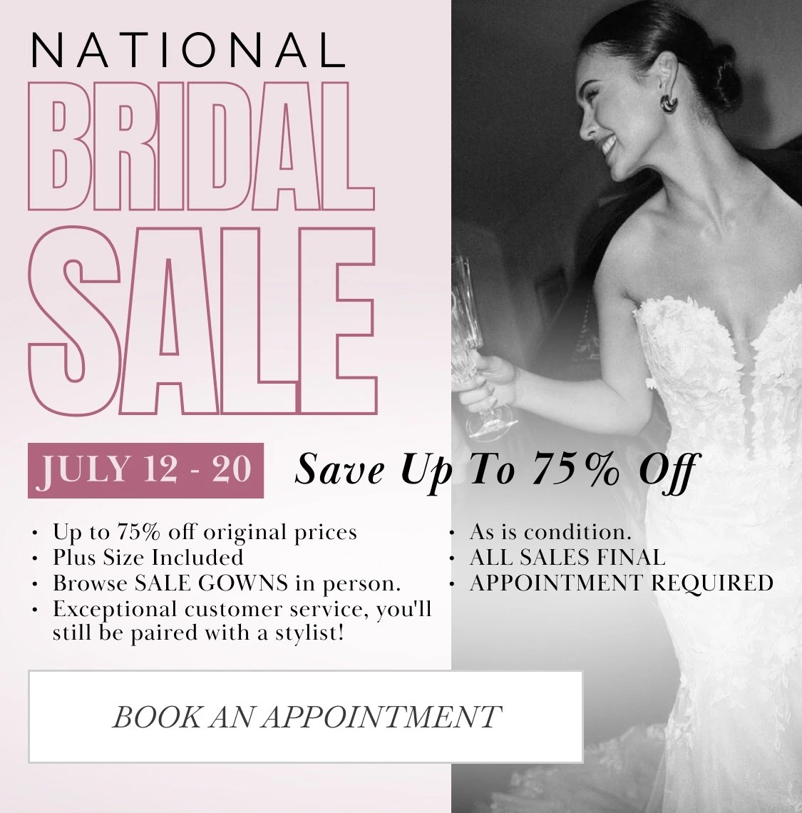 National Bridal Sale mobile banner